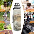 thumbnail image 7 of Sports Water Bottle 1000ML Tritan Food Grade Clear Water Bottle Fitness Outdoor Sports Bike Dragon and Sea, 7 of 7