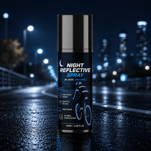 Cmunyle Night Reflective Spray 100ml Fluorescent Safety Paint Weatherproof For Cycling Gear Bike Helmet Frame