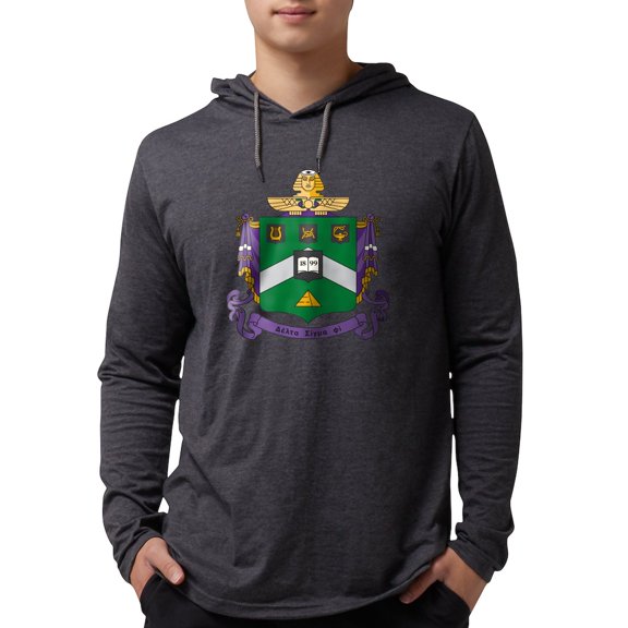 CafePress - Delta Sigma Phi Coat Of Arms Long Sleeve T Shirt - Mens Hooded Shirt