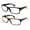 2 Pack Black & Tortoise, variant on Newbee Fashion- Casual Nerd Thick Clear Frames Fashion Glasses Rectangular Clear Lens Eye Glasses