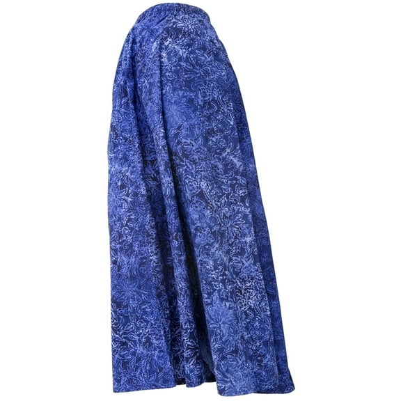 Hand Printed Bali Batik Blue Skirt - Small