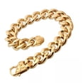 thumbnail image 2 of QQTDFG 13/15MM Fashion Stainless Steel Cuban Curb Chain Men Women Bracelet Bangle 7-11"-7.5 inch-13mm-Gold, 2 of 7