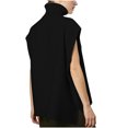 thumbnail image 4 of YYAPAYZB Womens Vintage Turtleneck Sweater Vests Oversized Mock High Neck Knitted Gilet Casual Sleeveless Knitwear, 4 of 6