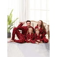 thumbnail image 3 of CARETOO Matching Family Pajamas Sets Long Sleeve Christmas Plaid Pjs Striped Women Holiday Sleepwear Homewear, 3 of 7