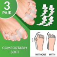 thumbnail image 2 of ZHAOCHENG Separadores de dedos superpuestos [6 piezas] para relajar los dedos, gel de silicona mejorado, 0 % BPA, talla única, separador, 2 of 3