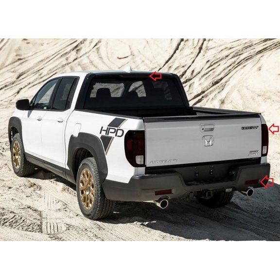 BlingLights Brand Tinted Taillight Protection Film Covers for 2017–2025 Honda Ridgeline