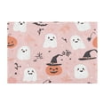 thumbnail image 7 of Yayeee Bath Rug for Bathroom Floor Non Slip Rectangle Fluffy Soft Absorbent Mat, 16"x24", Pink Halloween Ghosts, 7 of 7