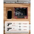 thumbnail image 5 of Gun Safe,Biometric Gun Safe for Pistols 3-Ways unlock Fingerprint Digital PIN Key Unlock with Voice,Lock box for Cloakroom living room Bedroom Nightstand and Car Burgundy Red, 5 of 13