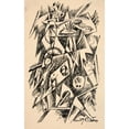 thumbnail image 3 of Rudolf Bauer 11x14 Black Modern Framed Museum Art Print Titled - Untitled (Abstract&nbsp;Forms) (ca.&nbsp;1914-15), 3 of 5