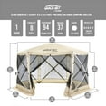 thumbnail image 3 of CLAM Quick-Set Escape 11.5 x 11.5 Ft Portable Outdoor Canopy Shelter, Tan, 3 of 12