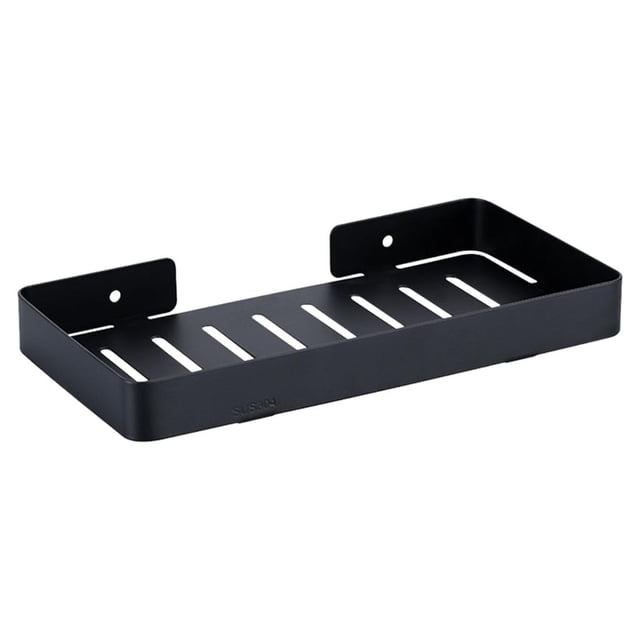Jaboneras de baño de pared Sunnimix estante de adhesivo soporte de esponja para fregadero de cocina negro