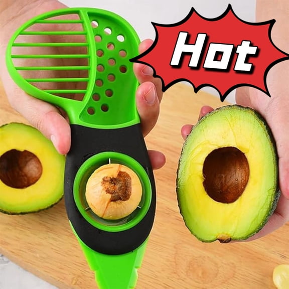 mfyjkho 3-in-1 Avocado Slicer Tool, Peeler and Pitter Tool Plastic Kitchen Gadget for Guacamole Fruit and Vegetable Prep