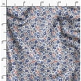 thumbnail image 2 of Soimoi Cotton Satin Spandex Blue Fabric By the Yard - 54 Inch Wide - Florals Print Fabric - Elegant and Timeless Patterns for Fashion and Home Decor Printed Fabric, 2 of 6