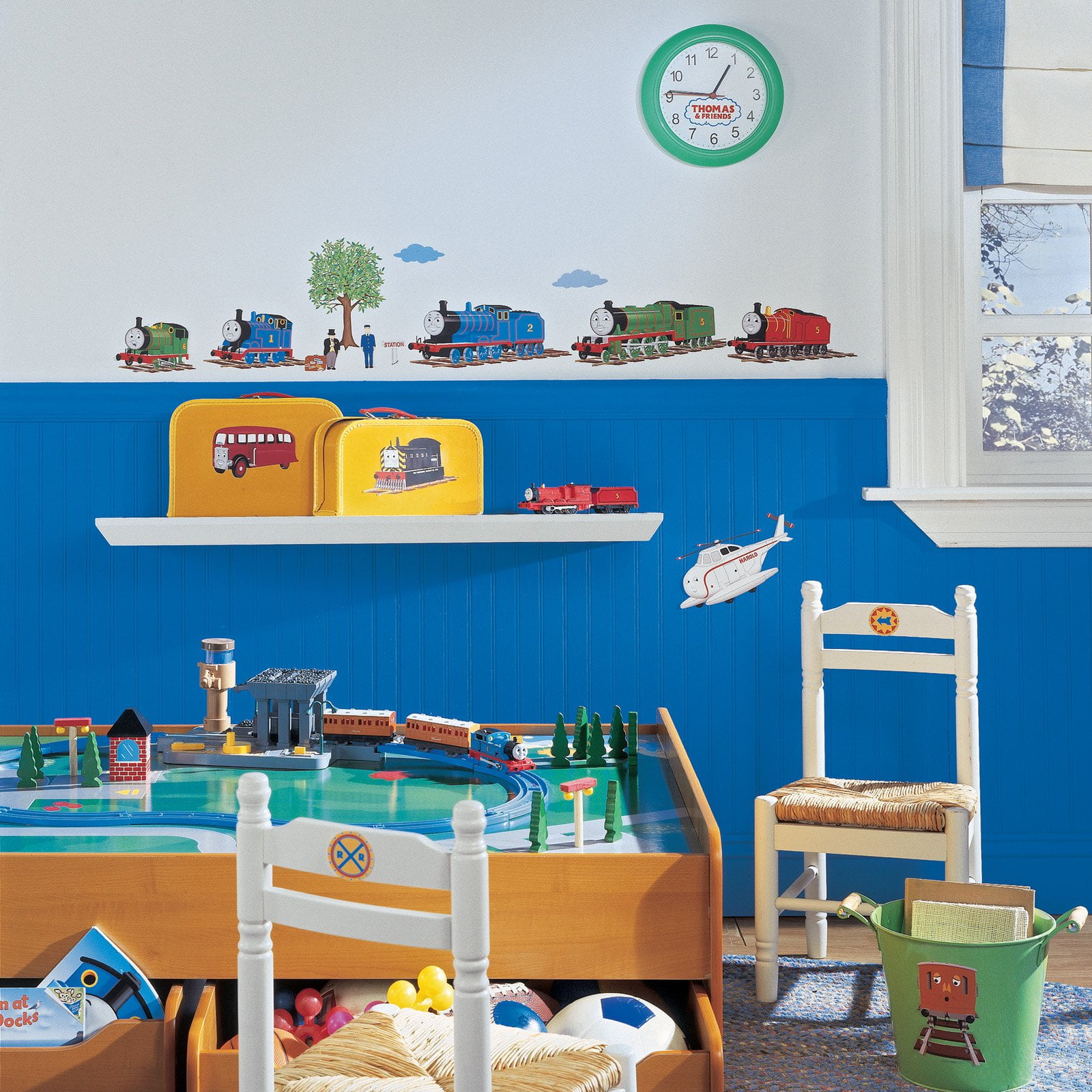 RoomMates Thomas and Friends Blue Peel and Stick Wall Decals 11.25 inch