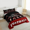 thumbnail image 3 of jejeloiu Boys Ball Game Bedding Comforter Set,American Rugby Sport Twin Comforter Sets,Black Football Helmet Bedding Set For Boys Kids,Microfiber Bedroom Decor Reversible,2 Pieces, 3 of 8
