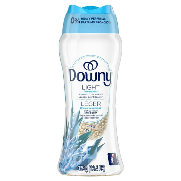 Downy Light Laundry Scent Booster Beads, Ocean Mist Scent, In-wash fabric beads designed to be gentle with a light boost of scent, No Heavy Perfumes, 379G