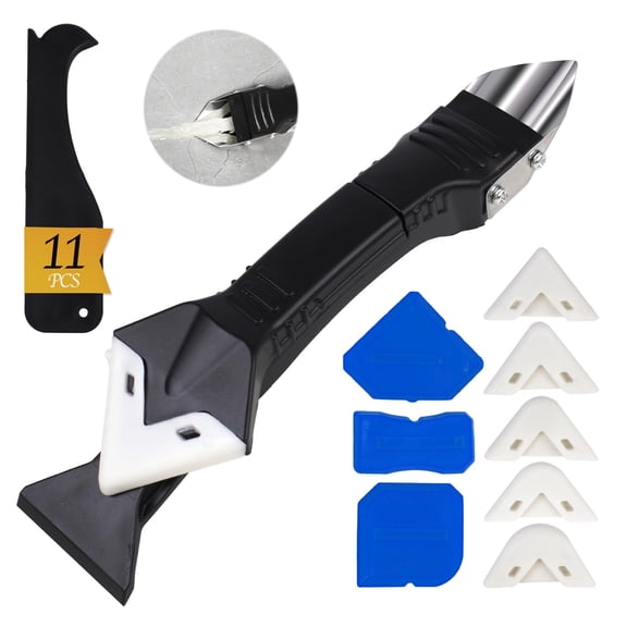 11Pcs Silicone Caulking Tools 3 in1 Grout Removal Tool Caulk Remover for Kitchen/Bathroom/Window/Joint