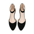 thumbnail image 3 of BURUDANI Women Flats Shoes Low Wedge Sandals Ankle Strap Pointed Toe, 3 of 7