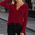 thumbnail image 6 of jjayotai Women's Soft V Neck Ribbed Knit Shirts Basic Long Sleeve Tops Comfortable Long Sleeve Shirts Tunic Blouse Clothes, 6 of 6