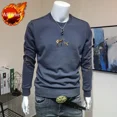 thumbnail image 2 of Ropa masculina, camisetas gráficas, sudaderas, camisetas ajustadas para hombre, bordado, corte entallado, estilo coreano, otoño, emo, talla S, oferta, manga larga, Y2k F, 2 of 4