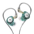 thumbnail image 2 of Auriculares Worallymy KZ EDX Pro, auriculares estéreo internos con cable, auriculares deportivos HiFi, cian transparente, sin micrófono Worallymy JD735800233, 2 of 7