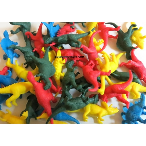 Small Vinyl Dinosaur Figures 48 Per Order (2 Inches Solid Colors)