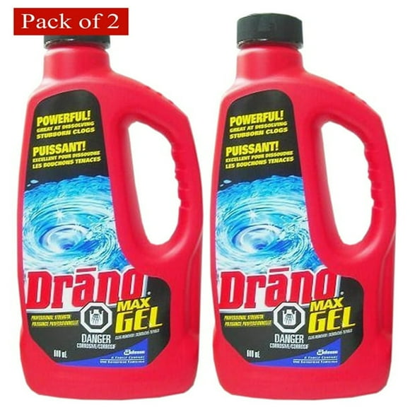 Drano Max Gel 900ml (Lot de 2)