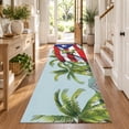 Puerto Rican Rug Designs Puerto Rico Runner Rug 2.6'x10', Flag Frog Red White Stripes Beach Palm ...