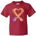 thumbnail image 3 of Inktastic Fire Heart Dragons Youth T-Shirt, 3 of 5