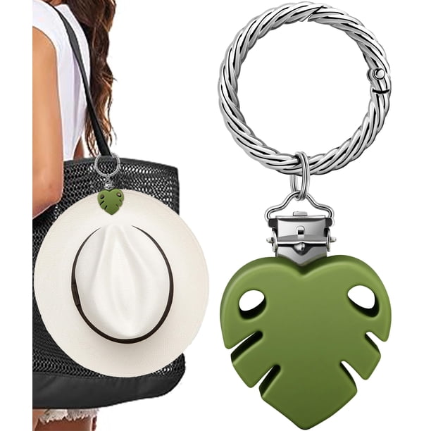 YATOISUR Clip para sombrero - Soporte para sombrero para viaje en bolsa - Clip de silicona para sombrero manos libres para bolso equipaje - Protege el sombrero contra caídas