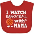 thumbnail image 3 of Inktastic I Watch Basketball with Mama Boys Baby Bib, 3 of 4