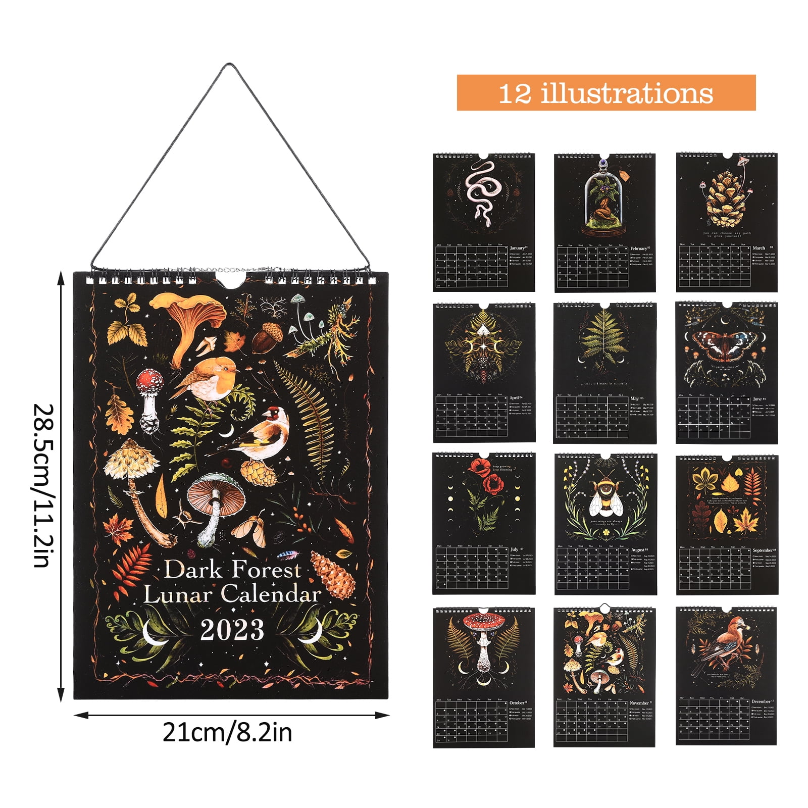 dark-forest-lunar-calendar-2023-with-12-original-2023-wall-calendar