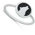 thumbnail image 4 of Howling Wolf Hunting Wildness Ring .925 Sterling Silver Band Jewelry Female Male Unisex Size 9, 4 of 4