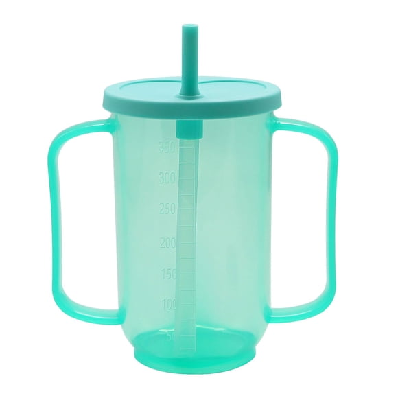 Inteprter Botella auxiliar para beber para adultos con enfermedad de Parkinson, vaso antiderrames, vasos para beber a prueba de derrames con Barra de herramientas