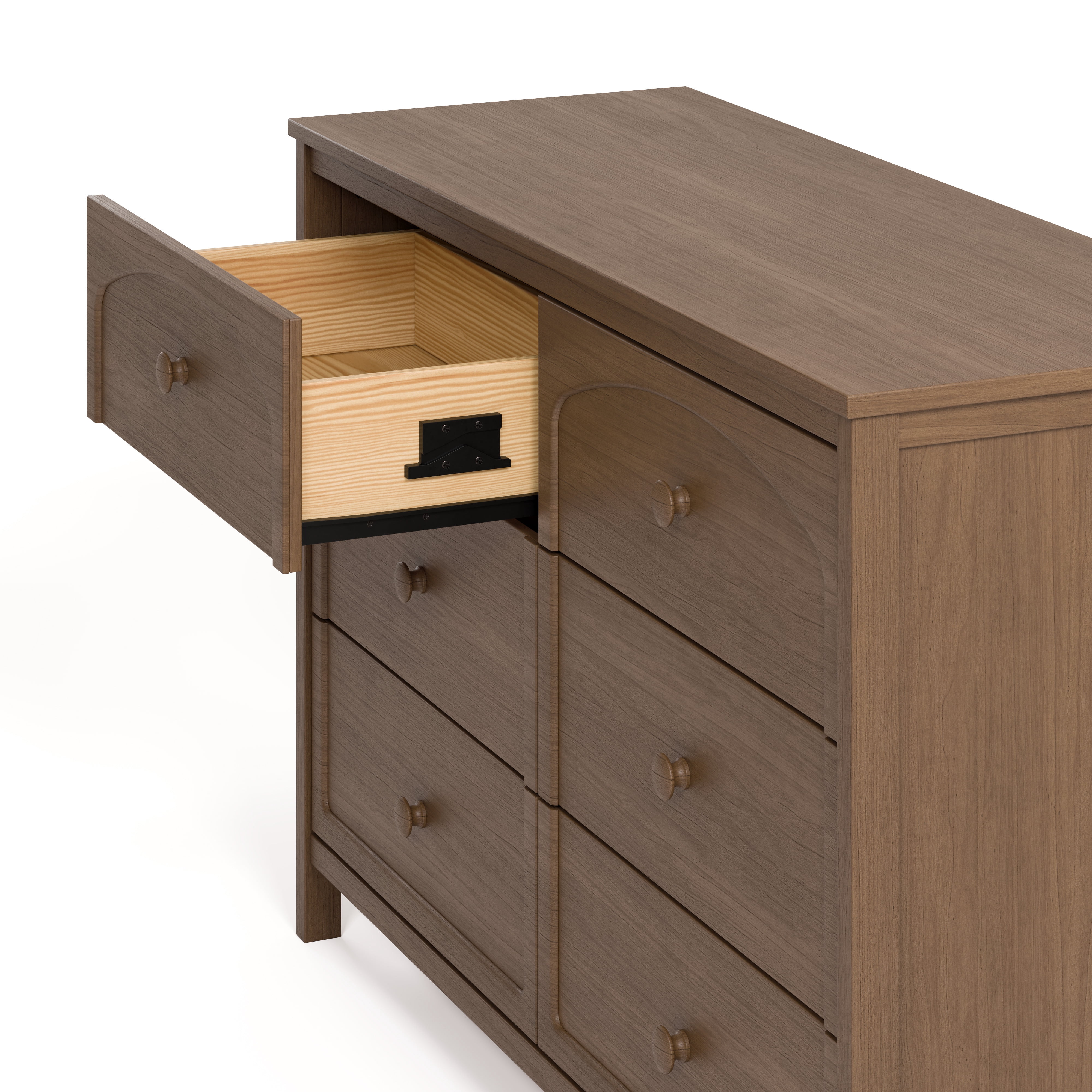 Graco Olivia 6 Drawer Double Dresser, Hazelnut