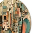 thumbnail image 3 of Designart "Mid-Century Boho Elegance in Gold" Minimalism Metal Round Art Living Room, 3 of 5