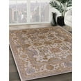 thumbnail image 2 of Ahgly Company Indoor Square Mid-Century Modern Light French Beige Brown Oriental Area Rugs, 6' Square, 2 of 6