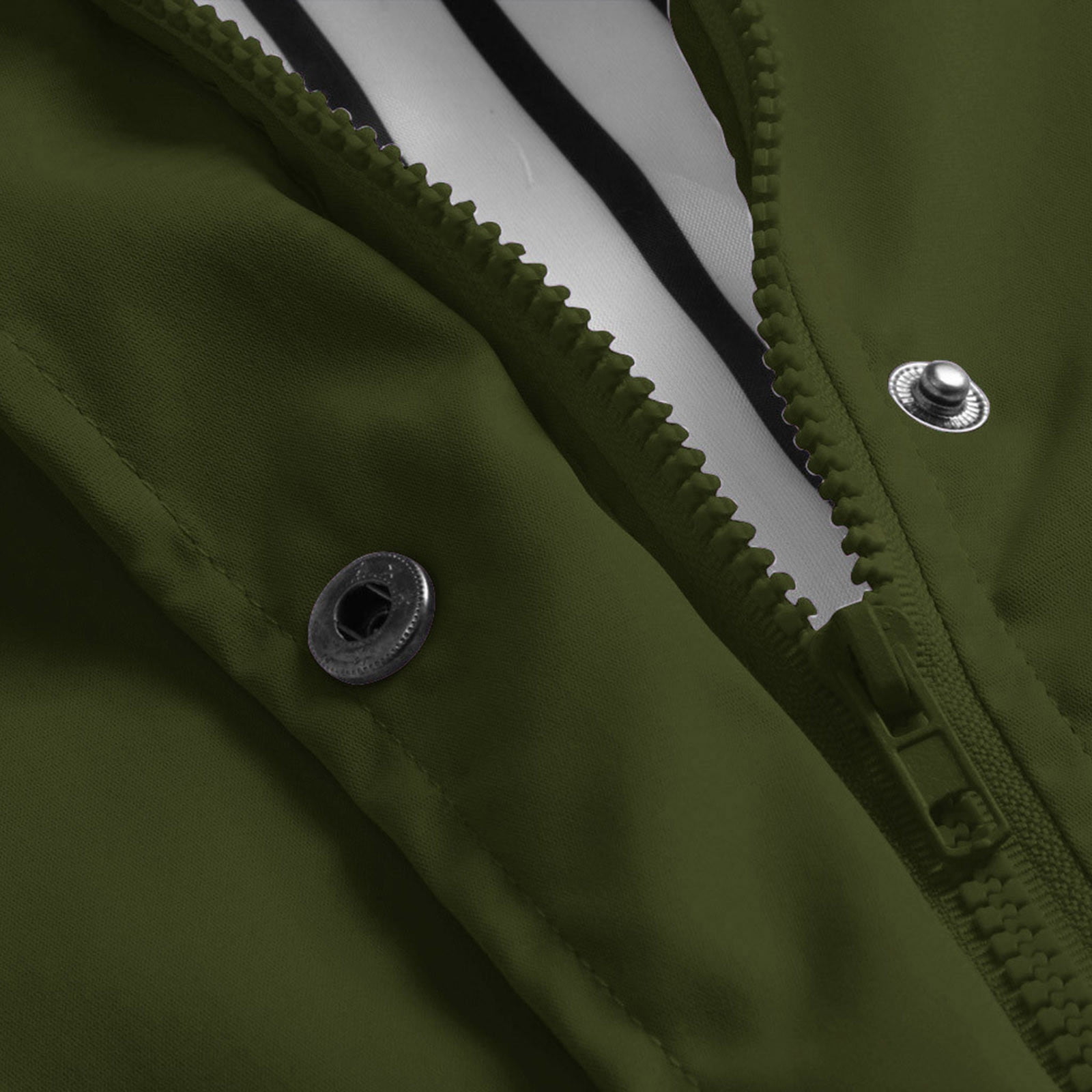 FAVIPT Thin Coats for Women Full Zip Hooded Raincoats Long Sleeve Plain Lightweight Jackets Waterproof Sun-Protective Coats 2025 Army Green,S
