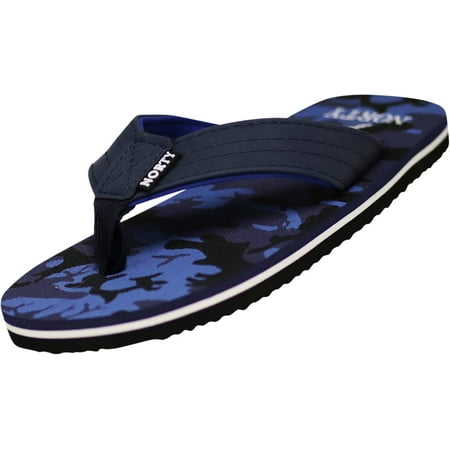 

NORTY Boys Flip Flops Male Child Sandals Blue Camo - Runs 1 Size Small