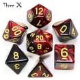 thumbnail image 4 of Juego de dados poliédricos con bolsa, números dorados dobles de D4, D6, D8, D10, D %, D12, D20 para juegos de mesa DNDGame RPG, 4 of 4