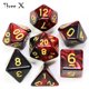thumbnail image 4 of Juego de dados poliédricos con bolsa, números dorados dobles de D4, D6, D8, D10, D %, D12, D20 para juegos de mesa DNDGame RPG, 4 of 4