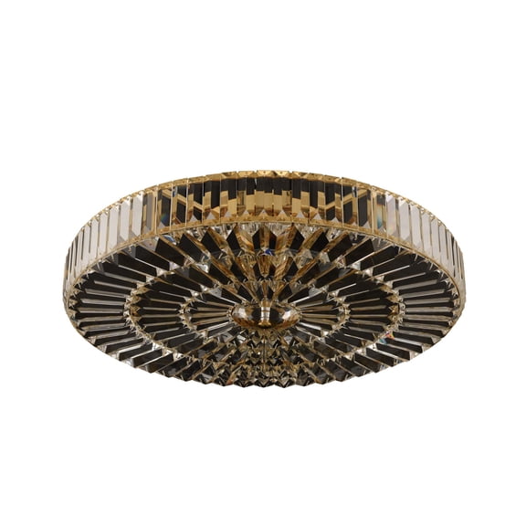 025742-Allegri Lighting-Julien - Six Light Flush Mount Chrome Finish with Firenze Clear Crystal