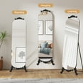 thumbnail image 7 of HLR 61.5"x 20" Full Length Mirror Arched Standing Floor Mirror Full Body Mirror, Black, 7 of 7