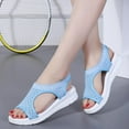 thumbnail image 6 of OAVQHLG3B Dress Sandals for Women Clearance New Fish Mouth Sandals Women's Large Size Flying Wedge Wedge Sports Women's Sandals Thick Sole Casual Sandals, 6 of 7