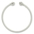 thumbnail image 3 of Diamond2Deal 925 Sterling Silver Textured Knot Cuff Bangle Bracelet for Women, 3 of 5