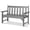 Gray, variant on Nalone Outdoor Bench, 48in HDPE Bench with Armrest for Garden, Patio, Backyard, Black