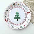thumbnail image 6 of BPPEG Merry Christmas Paper Plates, 8" Winter Theme Tree Dessert Plate, Disposable Redberry Plates Paper, Cake Salad Fruit Cartoon Tableware, Holiday Serving Supply, Bbq Picnic Favor, 6 of 7