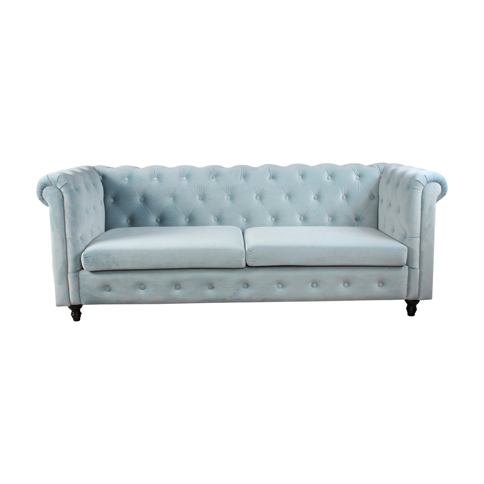 Sofa chesterfield azul deals
