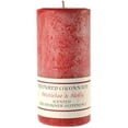thumbnail image 2 of 1 Pc Textured 4x9 Mistletoe and Holly Pillar Candles 4 in. diameterx9.25 in. tall, 2 of 2