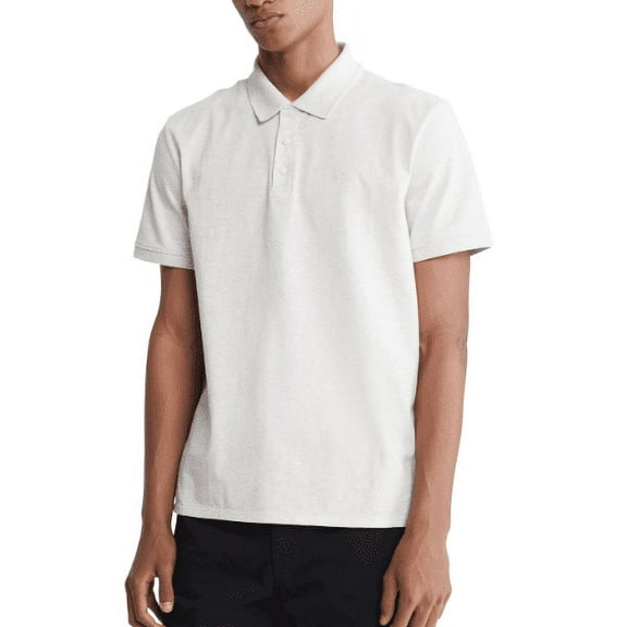 Calvin Klein Men's Regular-Fit Smooth Cotton Monogram Logo Polo Shirt, Medium
